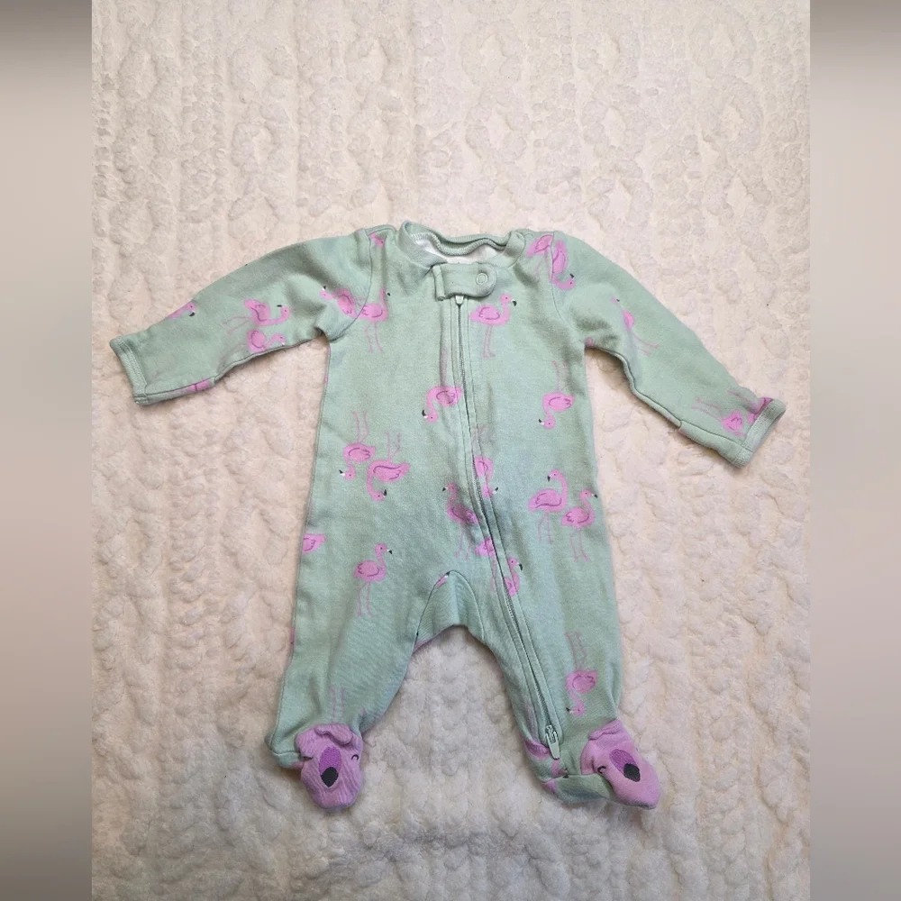 2-Piece Flamingo Newborn Sleeper Bundle – Carter’s Child of Mine – Pink & Mint
